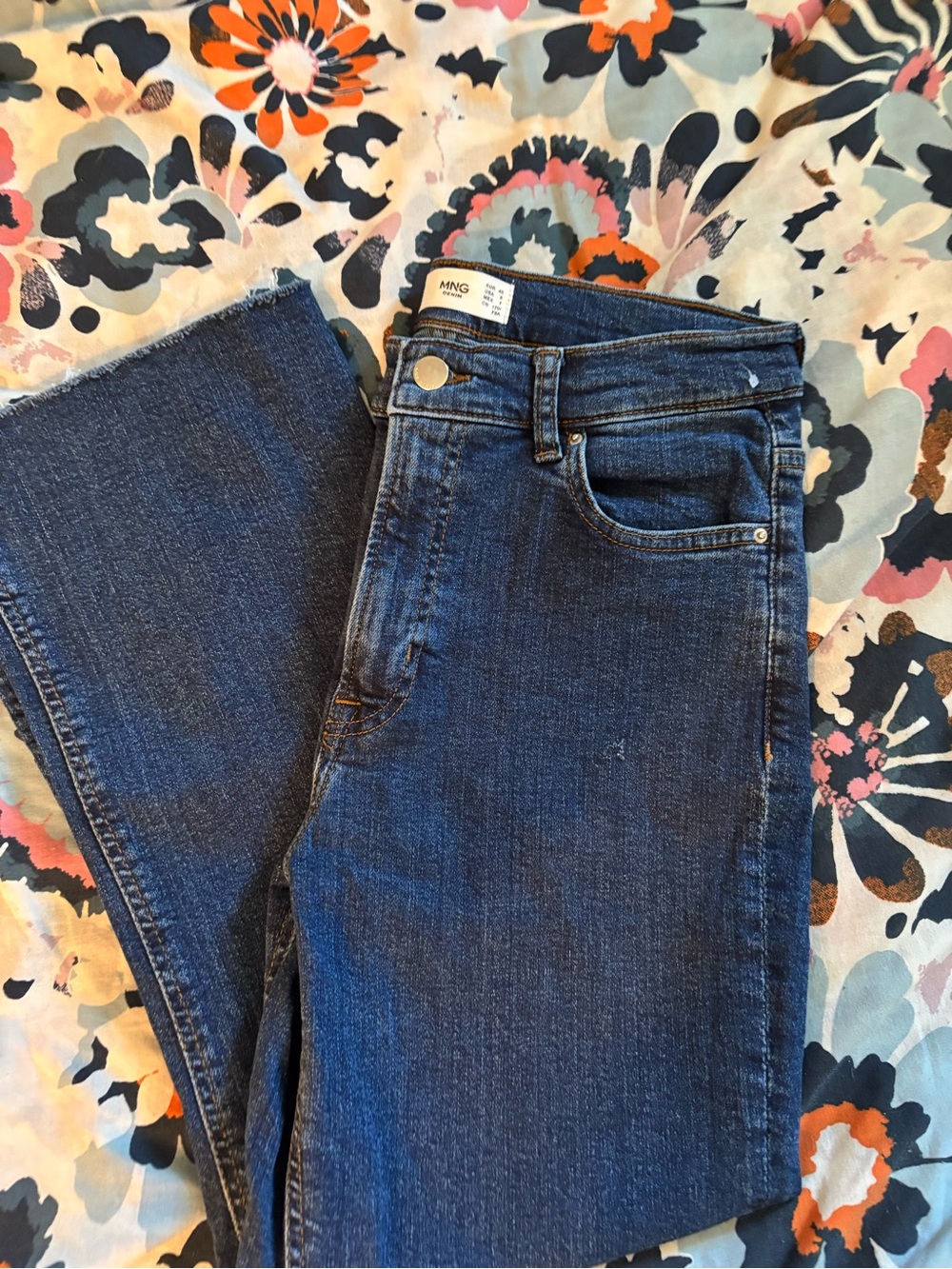 Mango Sienna High Rise Cropped Flare Jeans